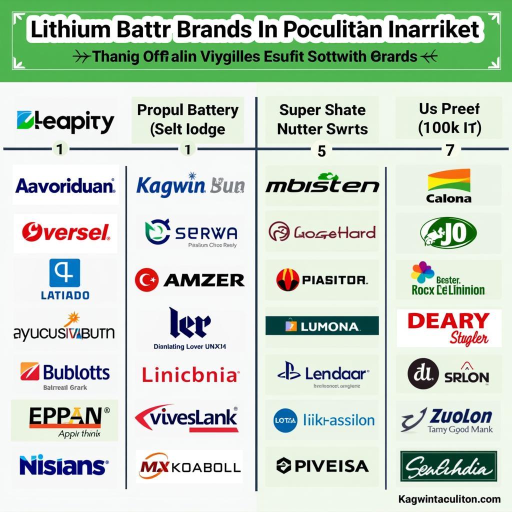 Top lithium cell brands in Pakistan