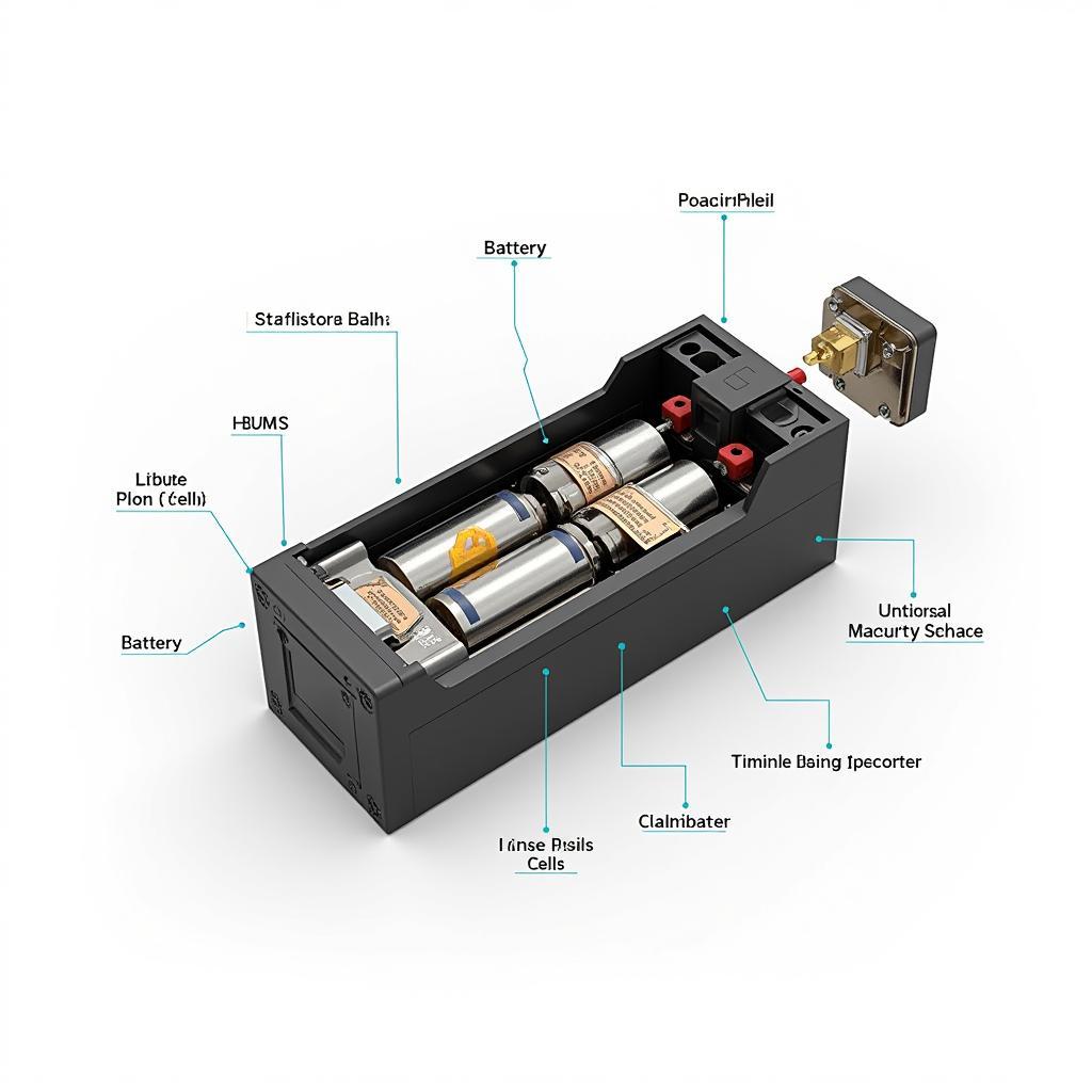 Internal Structure of a 12V 200Ah Lithium Ion Battery