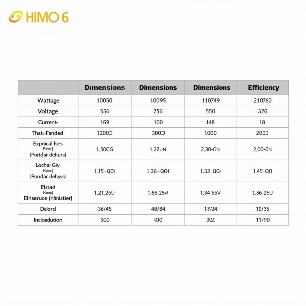 Longi Himo 6 specifications chart