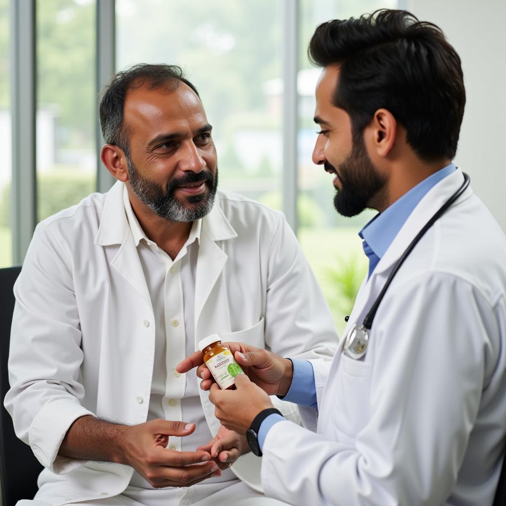 Man Consulting Doctor about Saw Palmetto in Pakistan