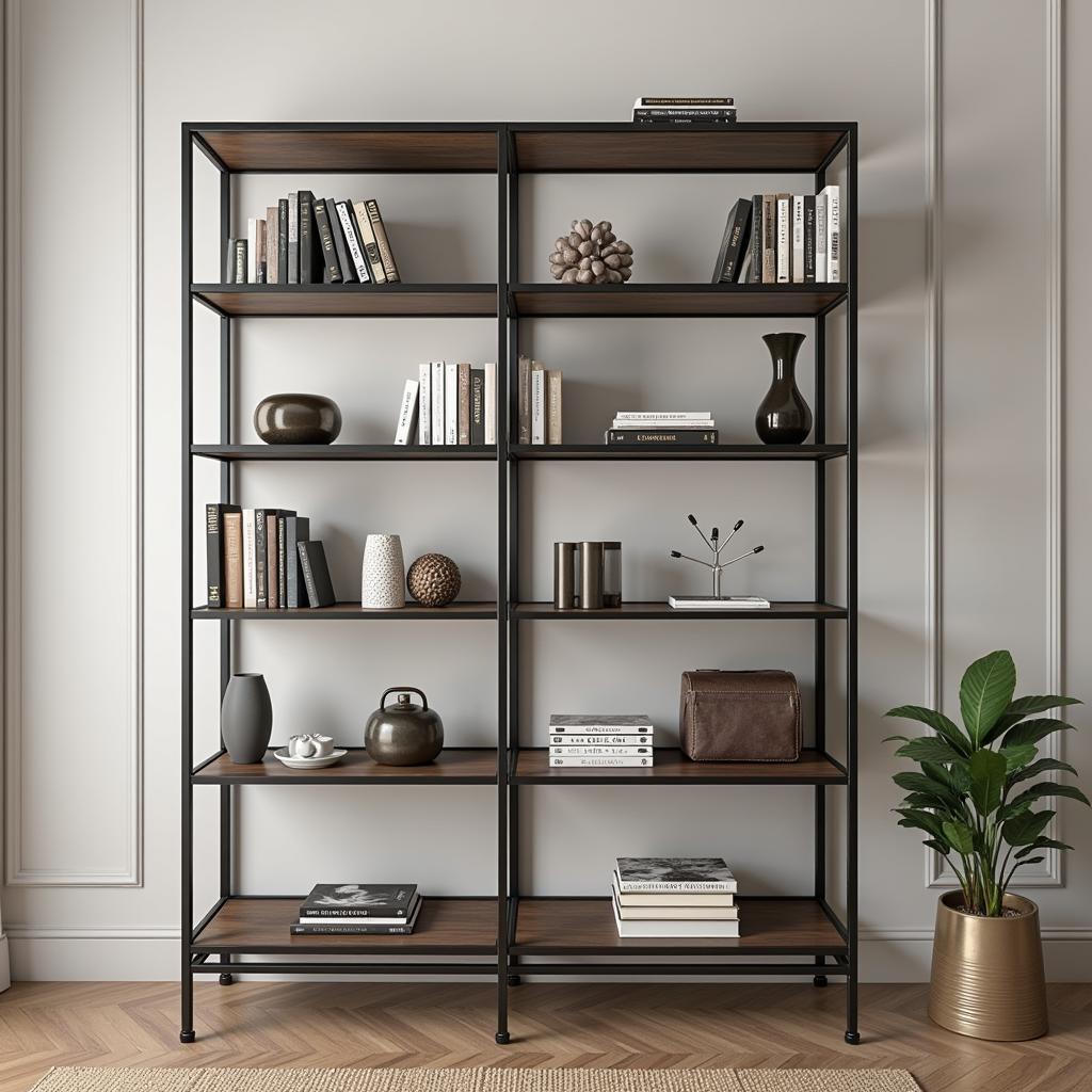 Contemporary Metal and Glass Bookshelf in Pakistan