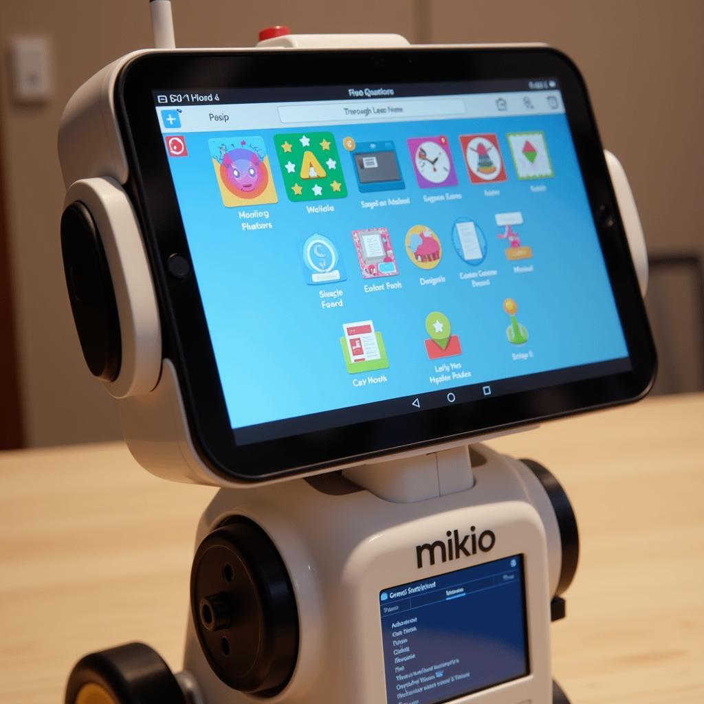 Miko 2 robot displaying educational content on its screen