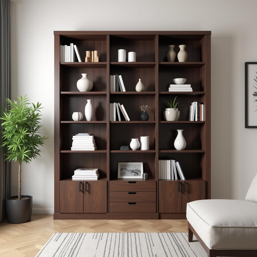 Modern Bookshelf Design in a Pakistani Home