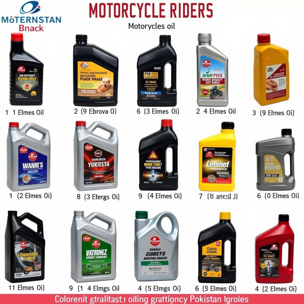 Different types of motorcycle oil available in the Pakistani market