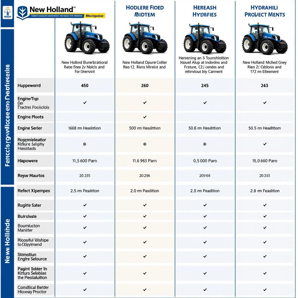 Detailed Features and Specifications of New Holland Tractors