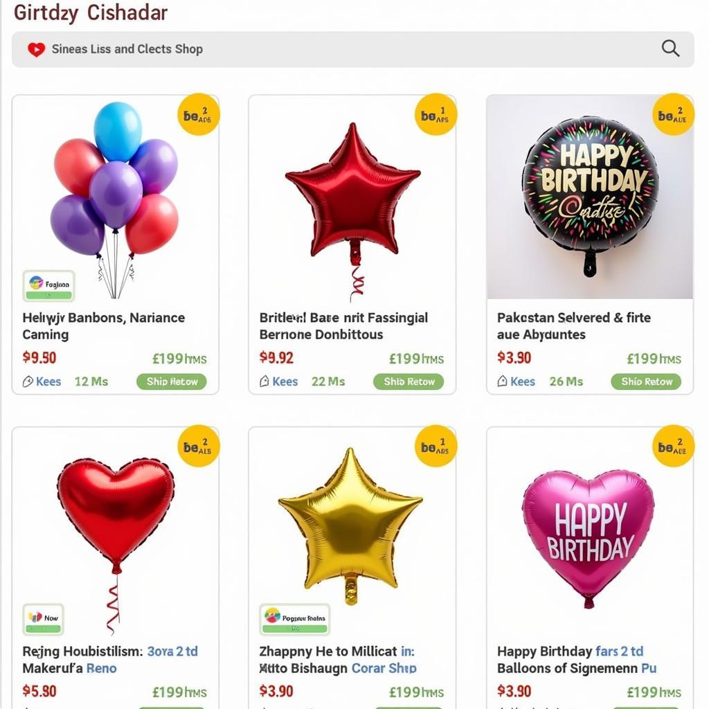 Online Happy Birthday Balloon Vendors in Pakistan