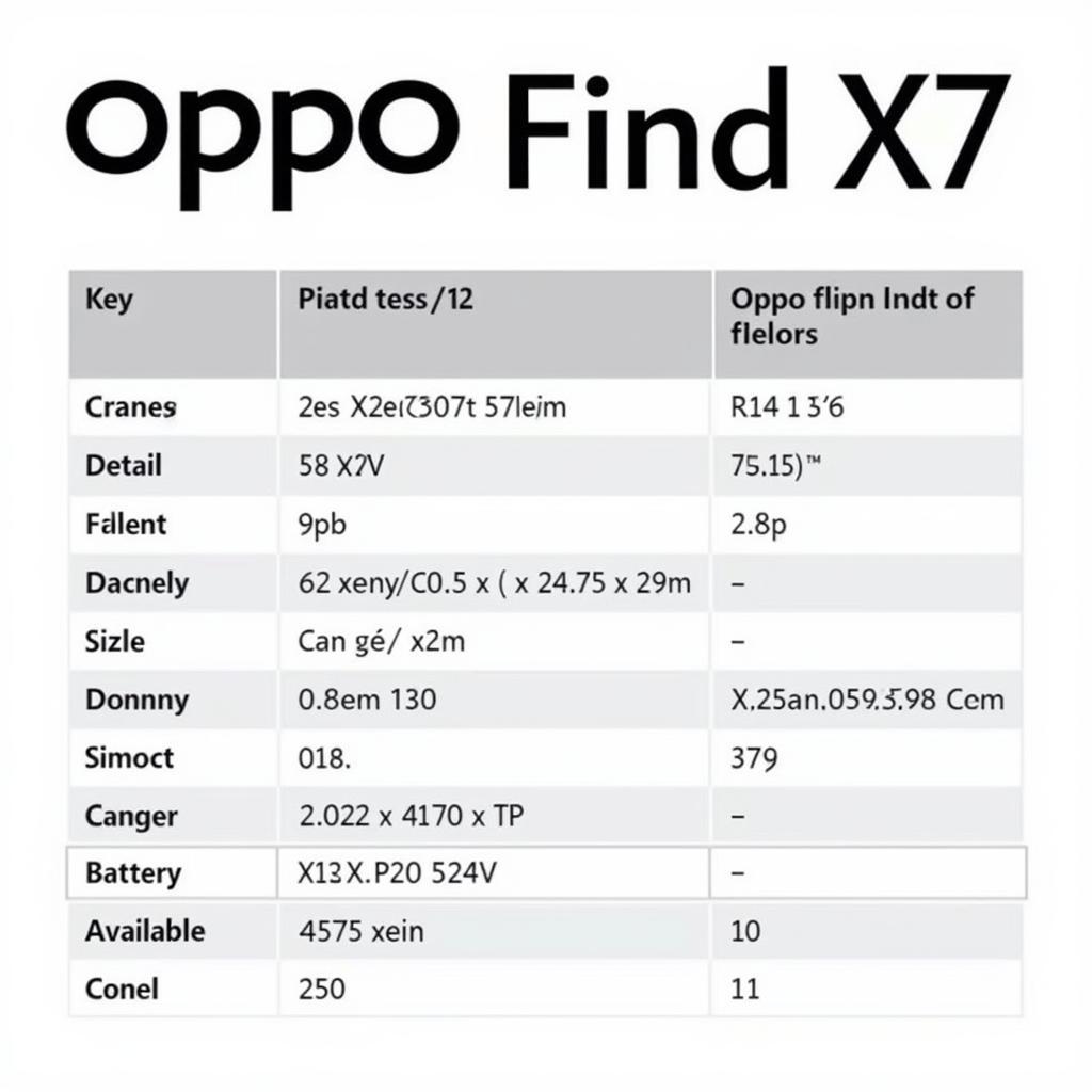 Oppo Find X7 - Key Specifications and Features