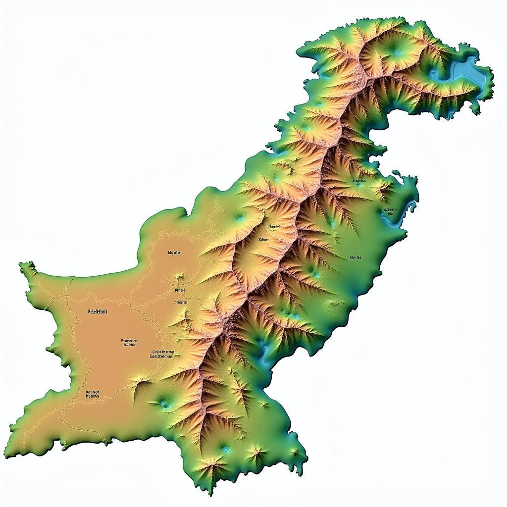 High-Resolution Physical Map of Pakistan PDF