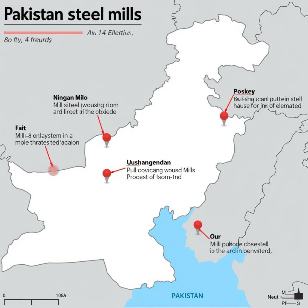 Map of Pakistan Steel Mills