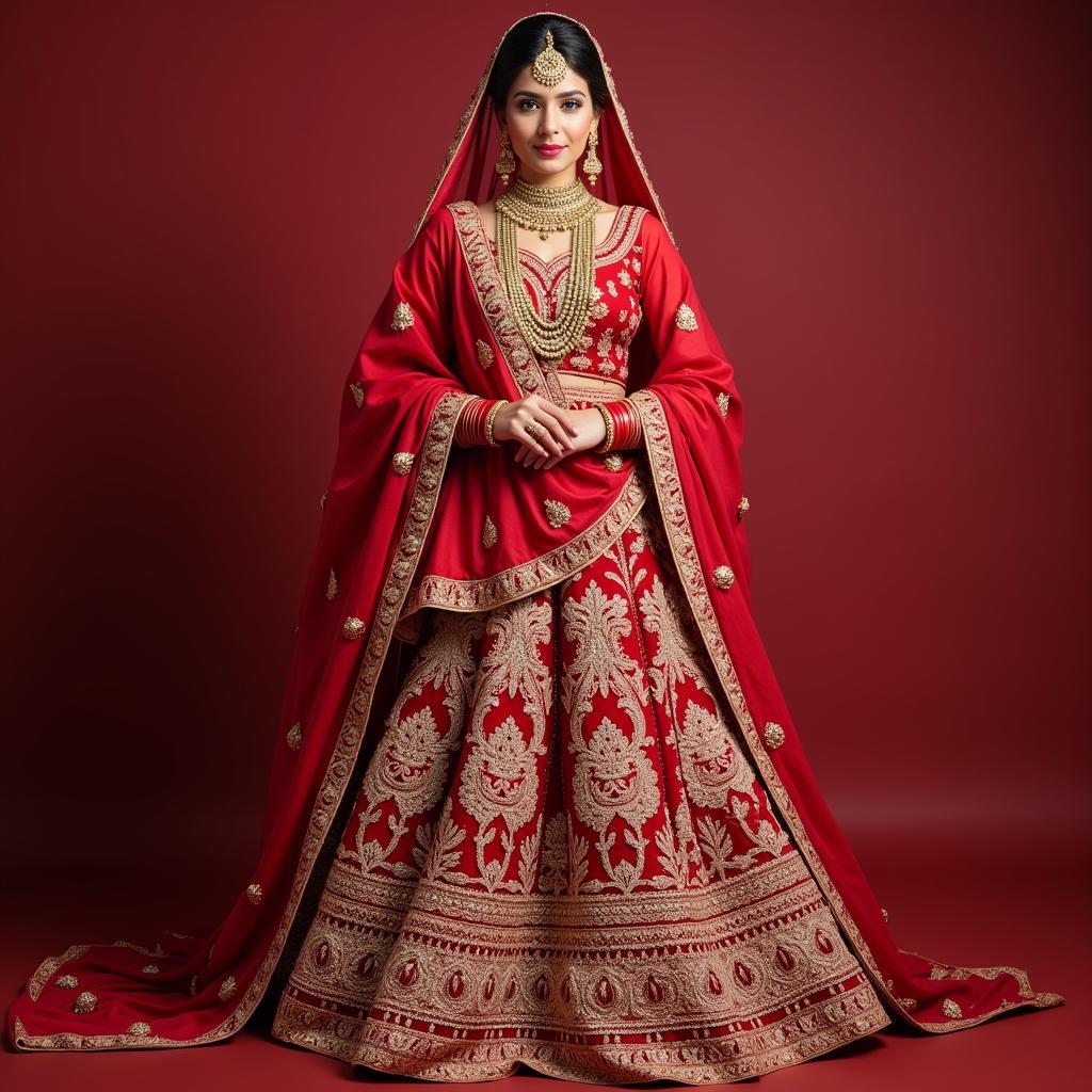 Traditional Pakistani Bridal Barat Lehengas