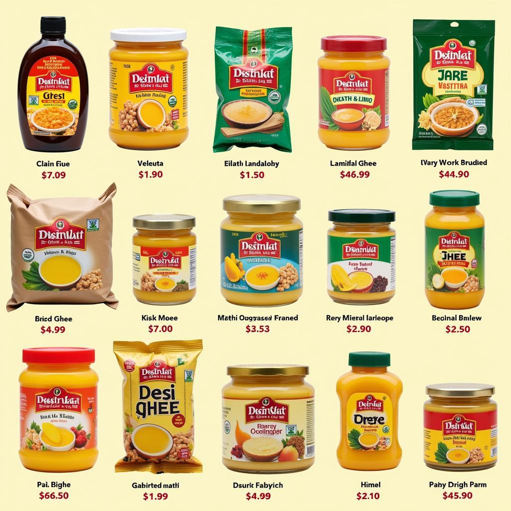 Various Pakistani Desi Ghee Brands