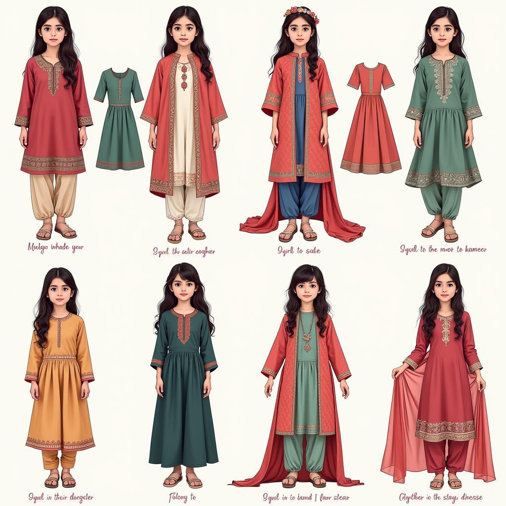 Diverse Styles in Pakistani Girl Clothing