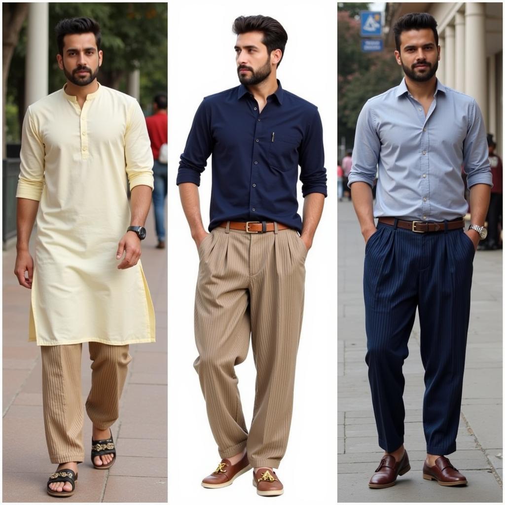 Pakistani Men Styling Pleated Trousers