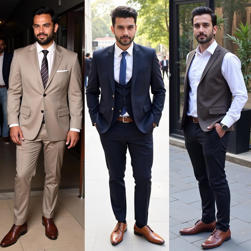 Pakistani Men Sporting Various Derby Shoe Styles