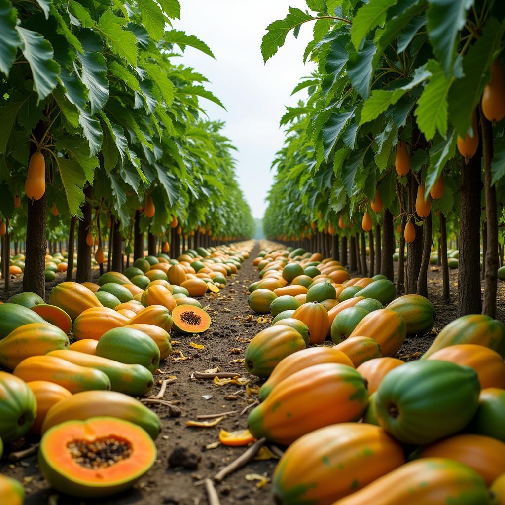 Papaya Farm Pakistan Harvest