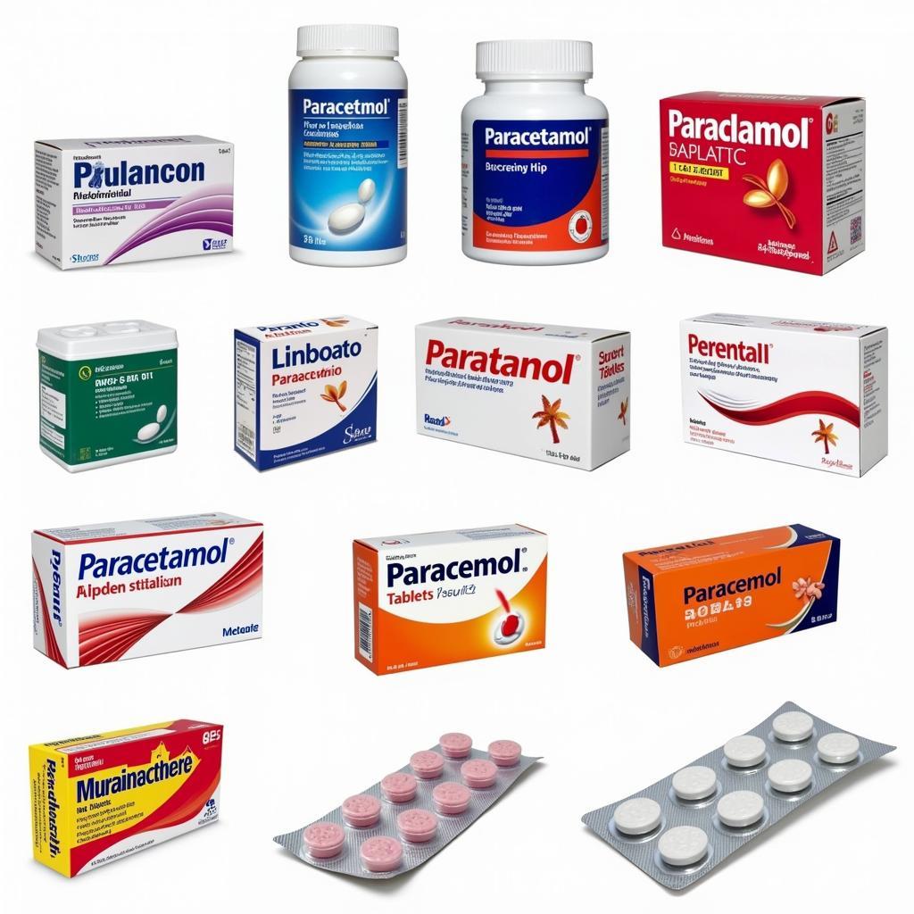 Paracetamol tablets in Pakistan: various brands and packaging