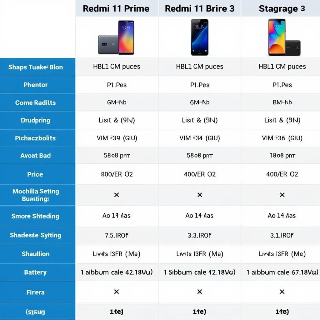 Redmi 11 Prime Competitor Comparison