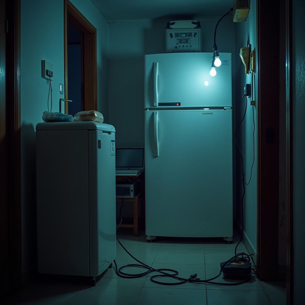 Refrigerator stabilizer protecting a fridge from power surges in Pakistan