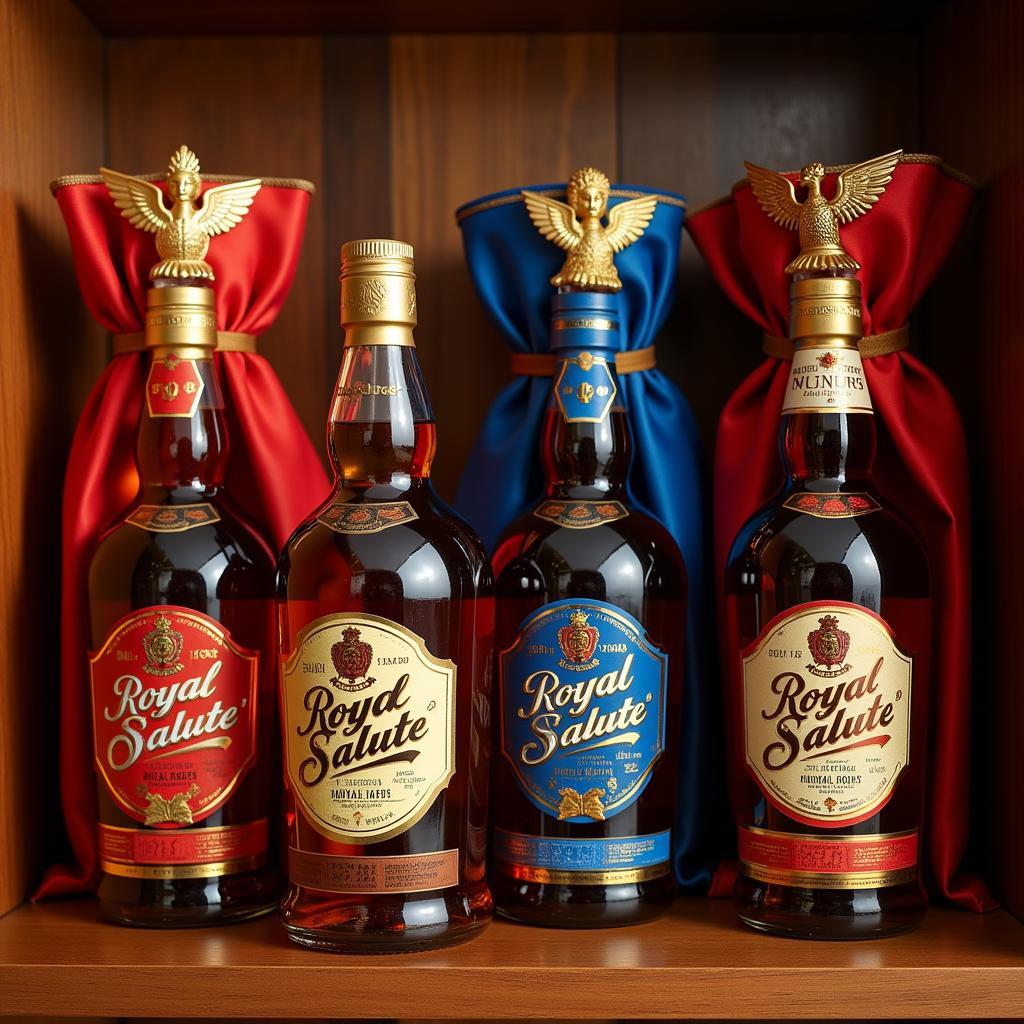 Royal Salute Whisky Flagons Display