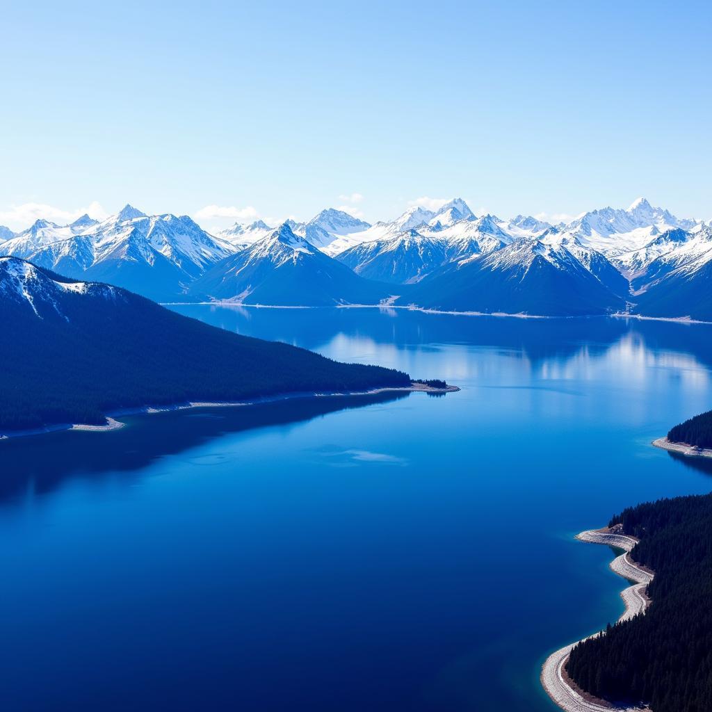 Aerial View of Rush Lake Pakistan