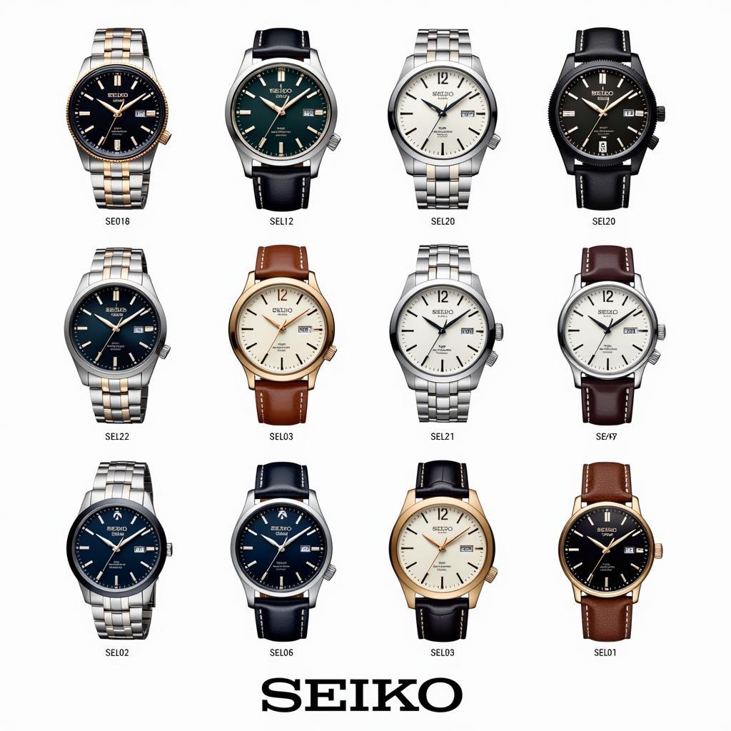 Different Seiko Automatic 21 Jewels Watch Variants