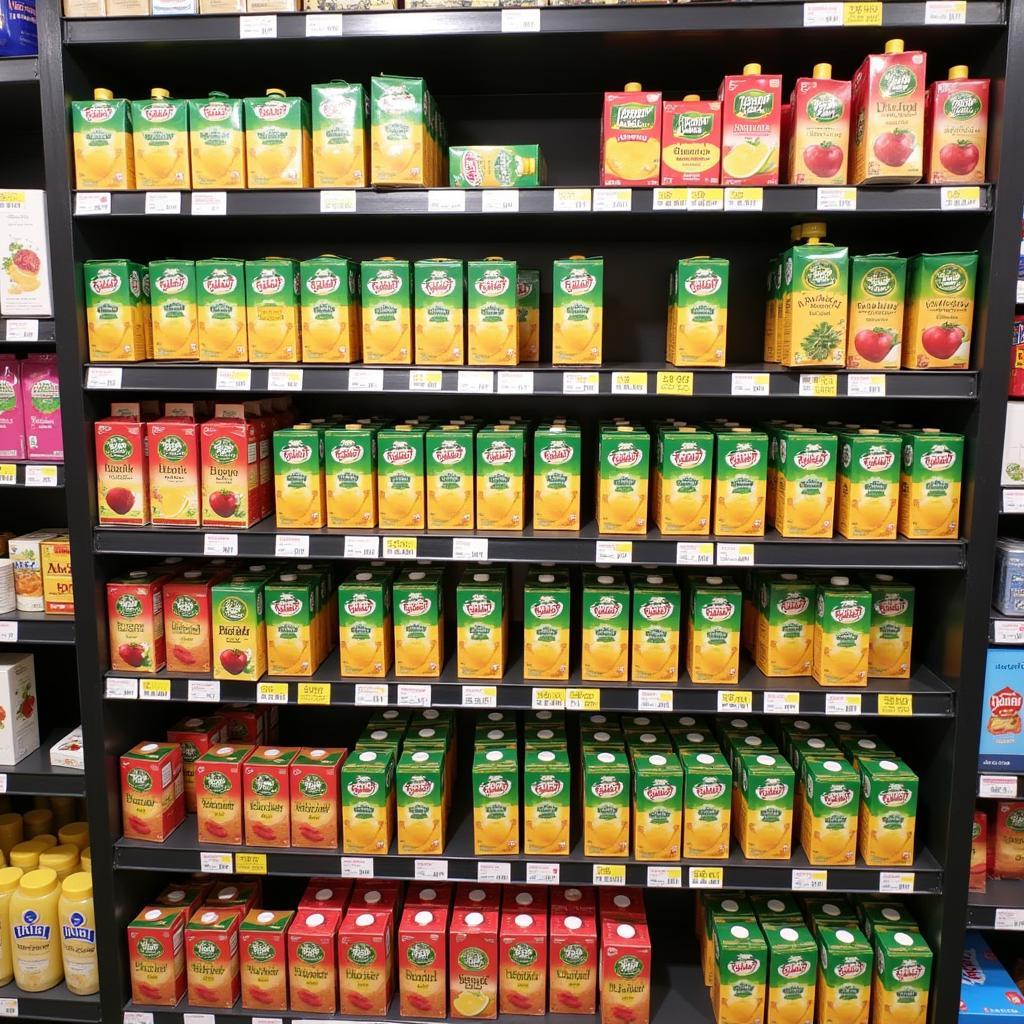 Shezan Juice Display in a Local Store in Pakistan