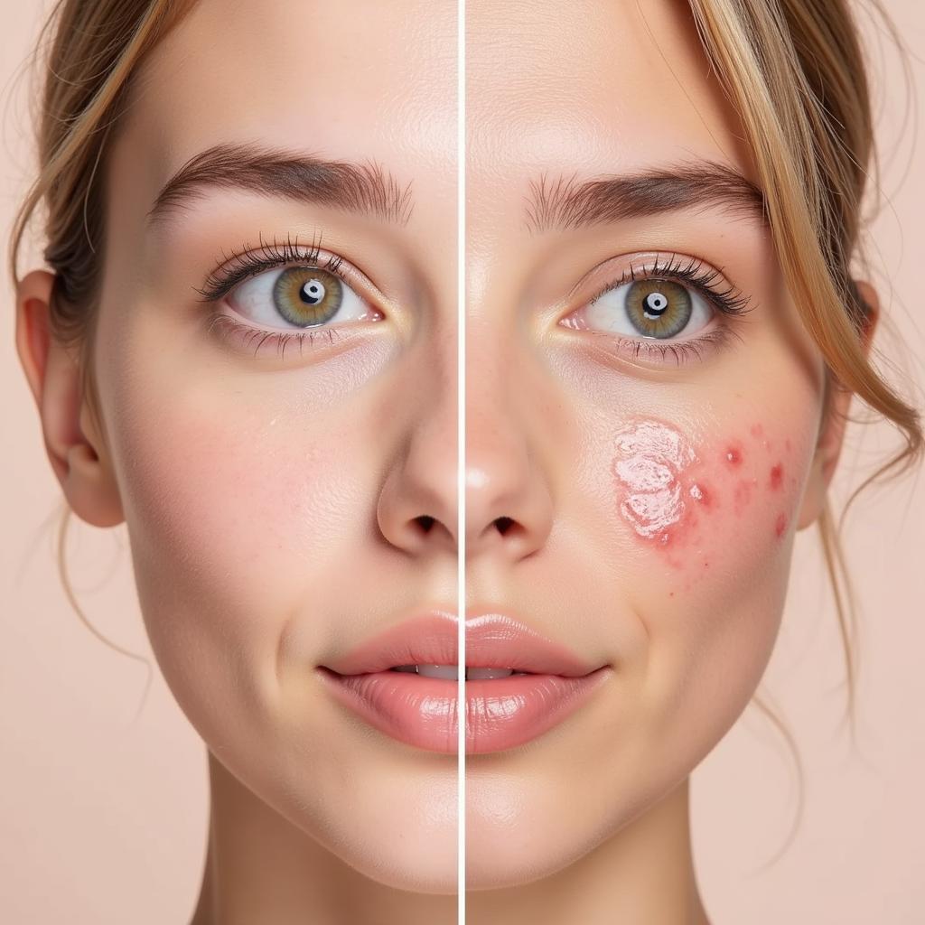 Skin Before and After Using Skinoren Cream