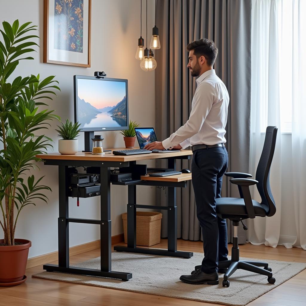 Ergonomic Standing Desk Setup in Pakistan