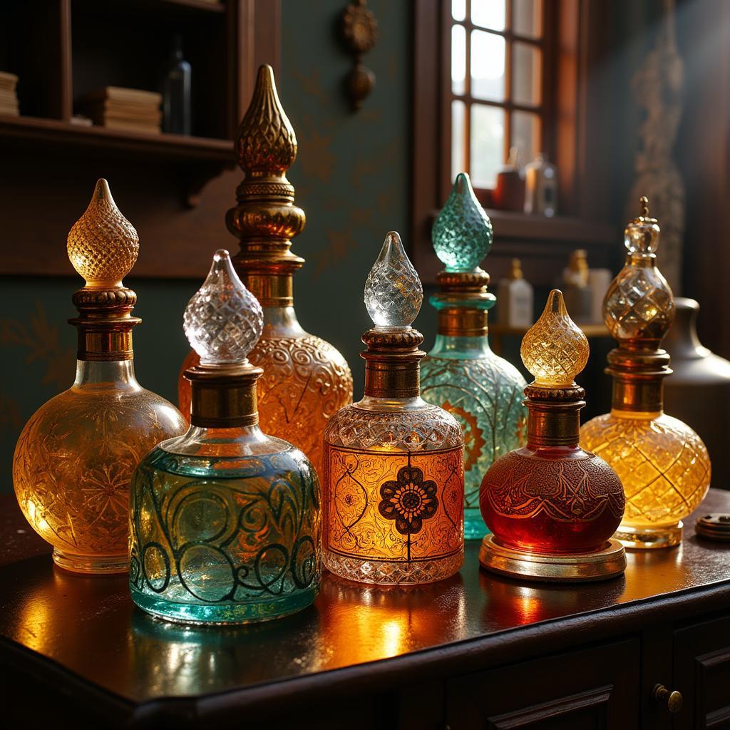 Traditional Attar Bottles in Pakistan