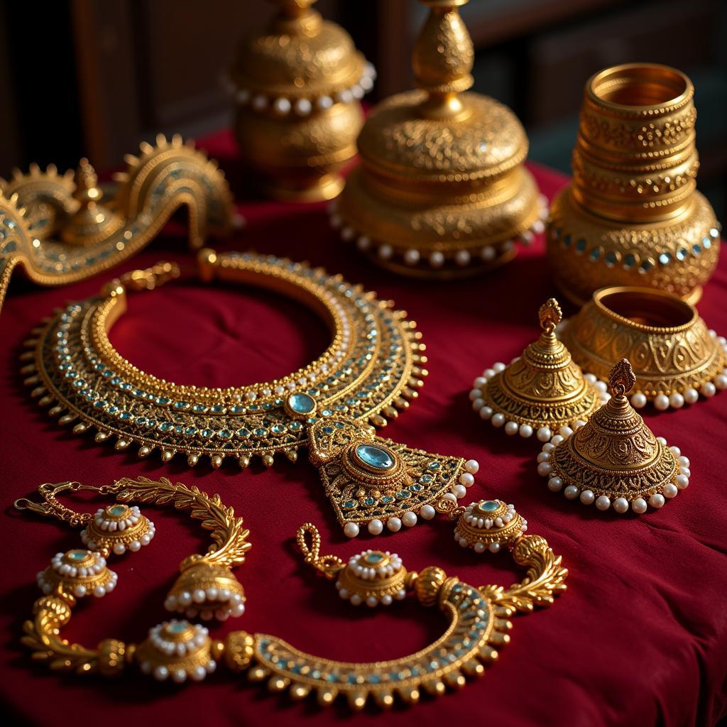 Display of traditional Pakistani jewellery designs available online