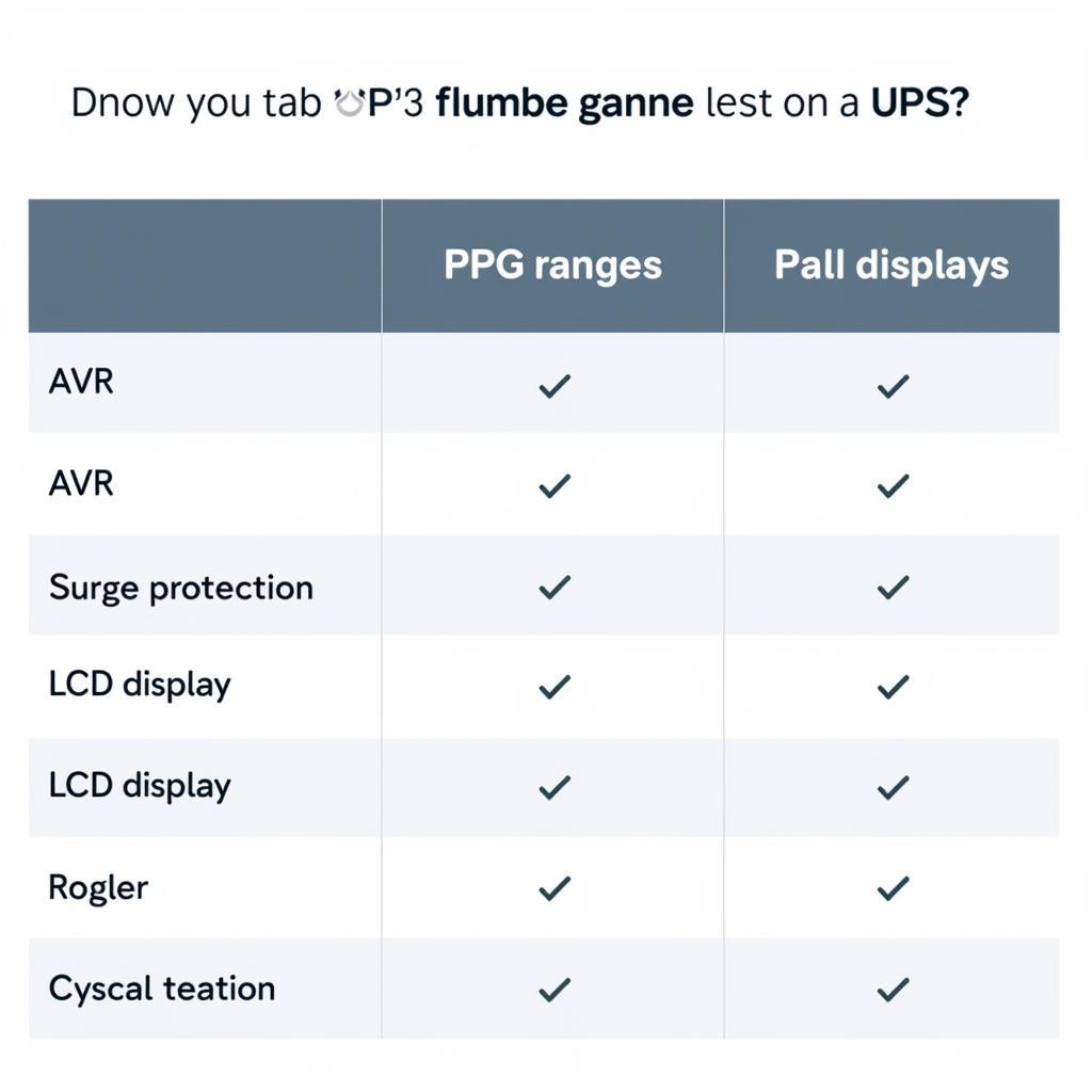 Comparison of UPS features and their impact on price