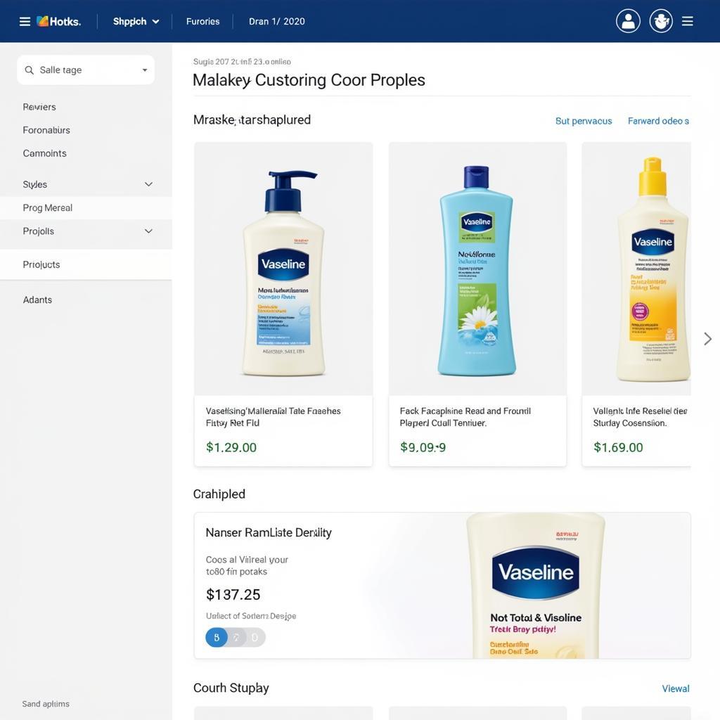 Vaseline Products Online Shopping