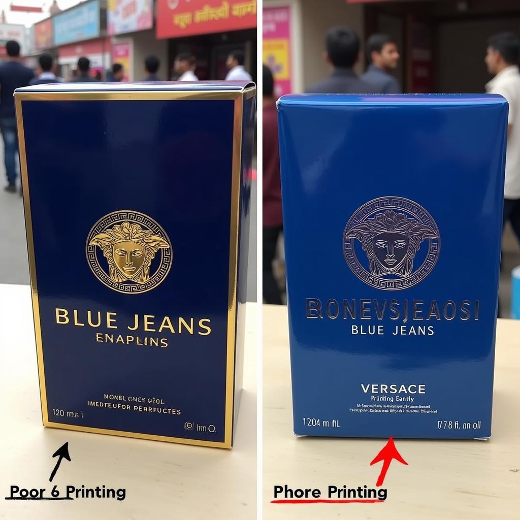 Methods to verify the authenticity of Versace Blue Jeans perfume in Pakistan.