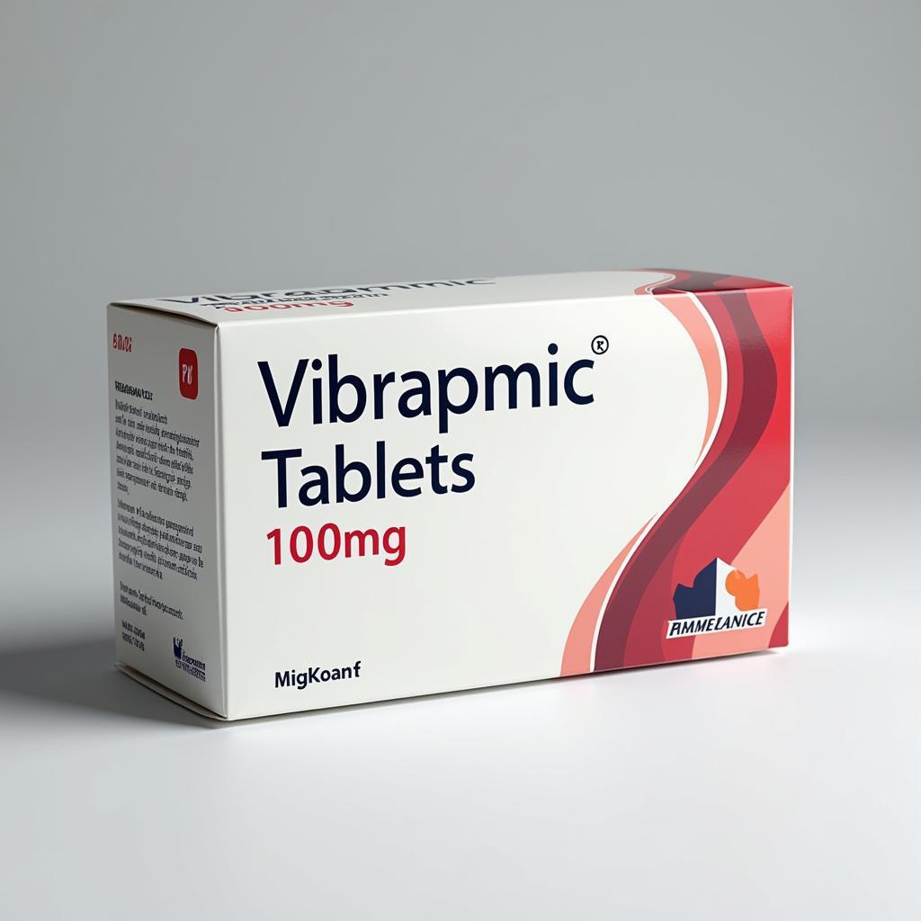 Vibramycin tablet packaging in Pakistan